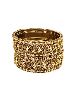 9blings set of 6 gold plated oval design bangle set 2