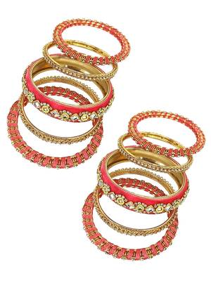 9blings set of 10 velvet silk thread chuda set 3