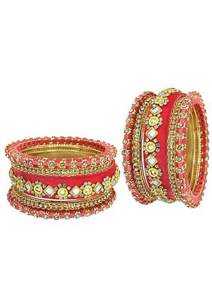 9blings set of 10 velvet silk thread chuda set 4