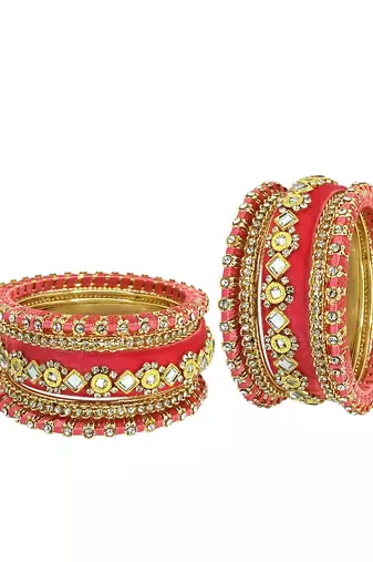 9blings set of 10 velvet silk thread chuda set
