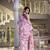 Pink Marbal Foral Printed Saree