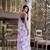 Lavender Marbal Foral Printed Saree