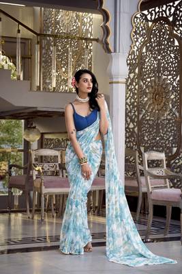 firozy Marbal Foral Printed Saree 1