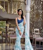 firozy Marbal Foral Printed Saree