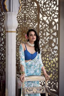 firozy Marbal Foral Printed Saree 2