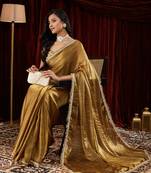 Tissue gold sequinned embellished saree