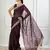 Magenta embroidered silk blend saree