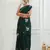Organza green embroidered saree