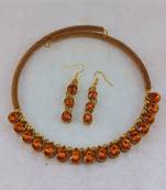 Free size brass brown stone stud hasli