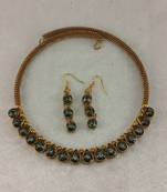 Free size brass grey stone stud hasli