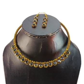Free size brass grey stone stud hasli 3