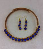 Free size brass blue stone stud hasli
