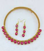 Free size brass rani stone stud hasli