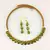 Free size brass mehndi stone stud hasli