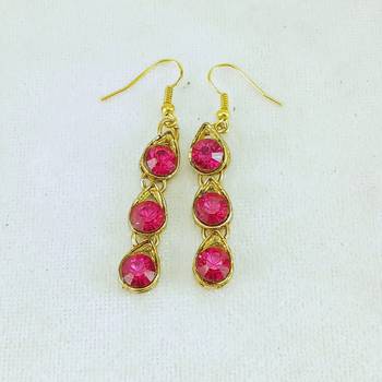 Free size brass rani stone stud hasli 4