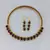Free size brass baingani stone stud hasli