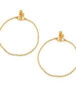 Pure copper ball bead anklets for women