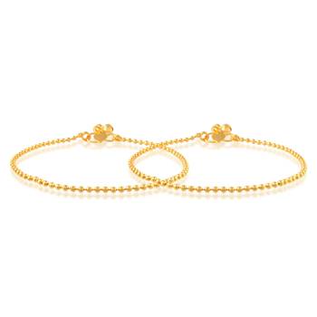 Pure copper ball bead anklets for women 2