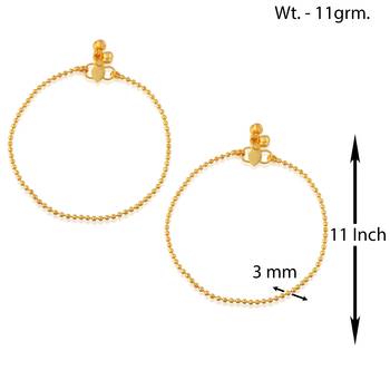 Pure copper ball bead anklets for women 3