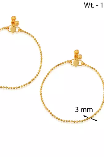 Pure copper ball bead anklets for women