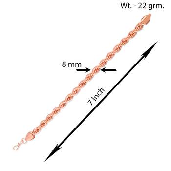 Pure copper rope design bracelet for men women 4
