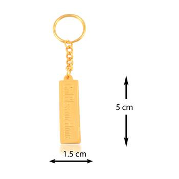 Brass gold christian spiritual keychain 3