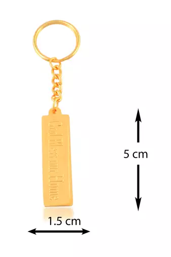 Brass gold christian spiritual keychain