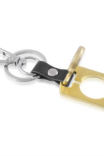 Brass gold stylish suv keychain