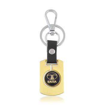 Brass gold stylish suv keychain 2