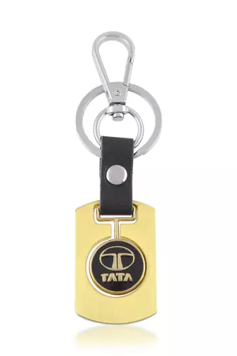 Brass gold stylish suv keychain