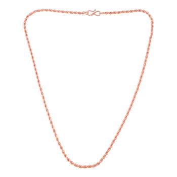 Pure copper 3mm thick rope chain for men women 22 inches 1