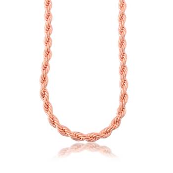 Pure copper 3mm thick rope chain for men women 22 inches 2