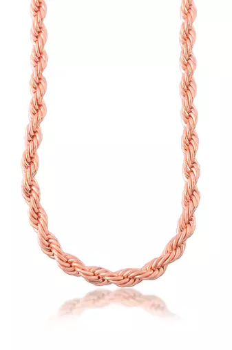 Pure copper 3mm thick rope chain for men women 22 inches