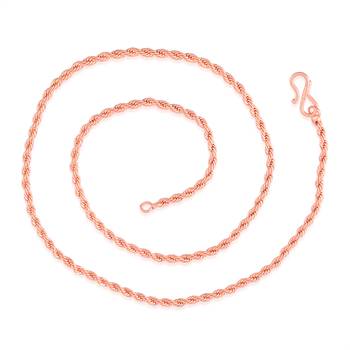Pure copper 3mm thick rope chain for men women 22 inches 4
