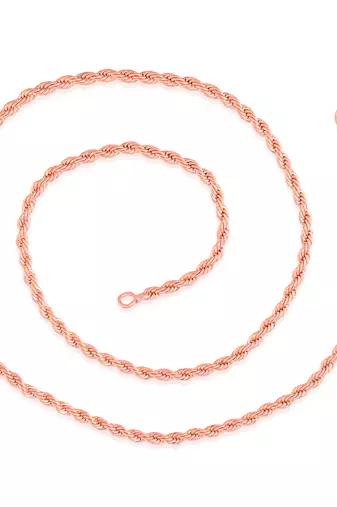 Pure copper 3mm thick rope chain for men women 22 inches