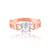 Pure copper heart shape design moissanite solitaire imitation diamond finger ring Adjustable for men women