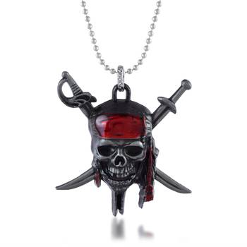 Brass grey finish sea pirates skull design fashion jewellery pendant for men boys 1