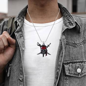 Brass grey finish sea pirates skull design fashion jewellery pendant for men boys 3