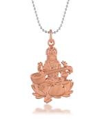 Brass goddess saraswati hindu temple spiritual jewellery pendant