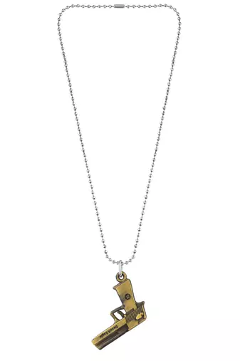 Bronze metal miniature gun shape pendant for men boys