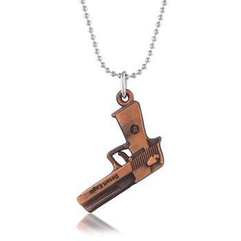 Antique finish copper miniature gun shape pendant for men boys 1