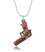 Antique finish copper miniature gun shape pendant for men boys