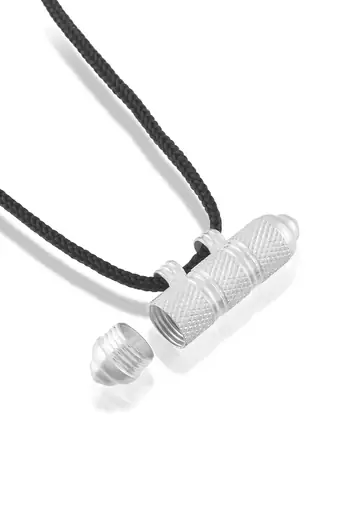 Brass silver plated tabiz taveej amulet lucky charm evil protection pendant unisex, all ages