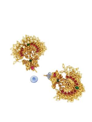 Gold plated peacock temple design necklace set 5
