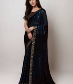 Petrol bollywood style georgette saree