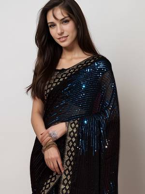 Petrol style georgette saree 2