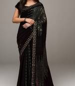 Pista bollywood style georgette saree