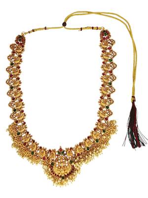 Gold plated temple dancing peacock south indian combo jewellery set 3