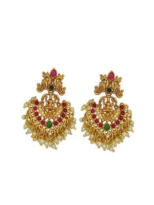 Gold plated temple dancing peacock south indian combo jewellery set 5