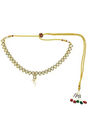 Gold plated pear shape reverse ad necklace set 3